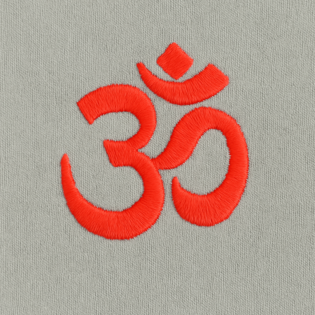 Long Sleeve T shirt Light Green with Embroidered Om design - Image 2